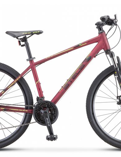 Велосипед 26" STELS Navigator-590 MD (18" Бордовый/салатовый)