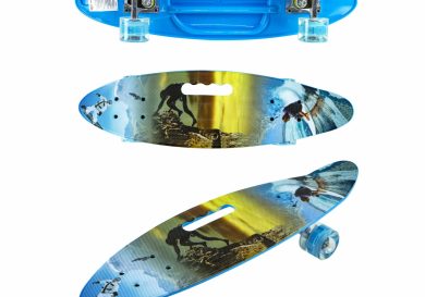 Скейт детский Navigator пластик, колесa PU со светом, ручка для переноски