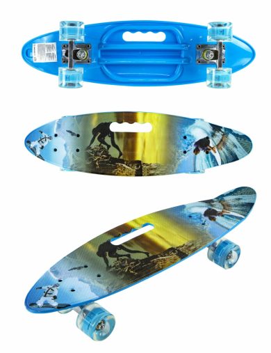 Скейт детский Navigator пластик, колесa PU со светом, ручка для переноски