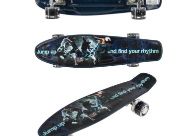 Скейт детский Navigator пластик, колеса без света, 56х15х12см