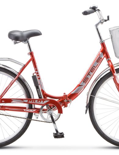Велосипед 26" Pilot-810 с корзиной (Красный)