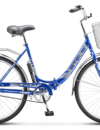 Велосипед 26" Pilot-810 с корзиной (Синий)