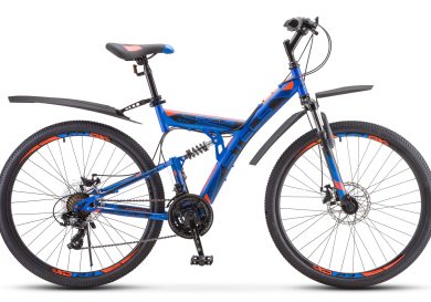 Велосипед 27.5"STELS Focus MD ( 19"Синий/неоновый/красный)